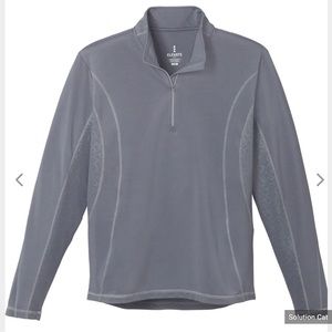 Elevate Men's Steel Grey Caltech Knit Quarter Zip